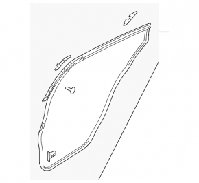 Rear left door seal Mazda6 09-13