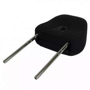 Front right headrest Ford Mustang mk6 15-23 fabric, black, white stitching, with hook