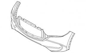 Front bare bumper Mazda CX-5 22-25 for parking sensors