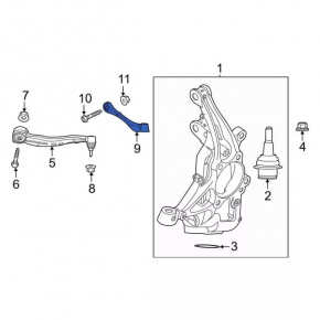 Upper rear left control arm for Ford Explorer 20-23 (hollow)