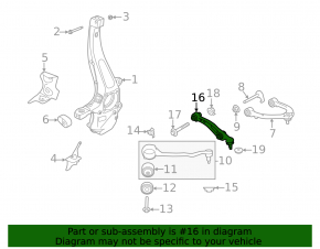 Lower control arm, front left, rear, Land Rover Discovery 17-25
