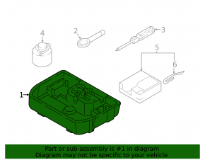 Foam plastic for the Kia Niro 19-22 EV tool