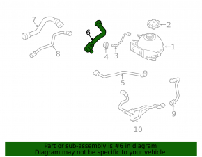 Upper cooling pipe BMW F30 12-18 N20