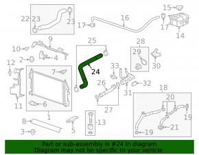 Cooling pipe lower Chevrolet Malibu 13-14 hybrid