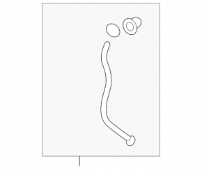 Air conditioner tube compressor-heater first Volvo XC90 16-23 T5, T6 short