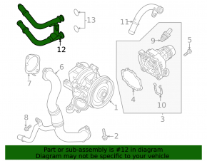 Volvo XC60 22-26 B6 Turbo Cooling Pipe (Flow + Return)