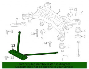 Rear underbody strut BMW 4 F36 14-18 Gran Coupe