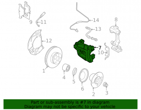 Front left brake caliper for BMW X3 E83 03-10