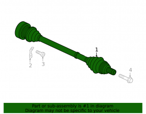 Rear left half-shaft drive for Audi E-Tron 19-23