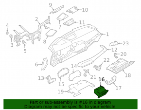 Box pocket front panel driver BMW X7 G07 19-22 Canberra-beige