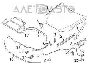 Front hood seal BMW 3 G20 19- on bumper