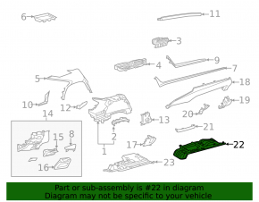 Lexus ES250 ES300h ES350 19-26 black lower front panel trim for passenger footwell