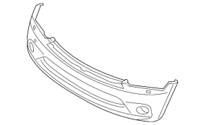 Bare front bumper Infiniti QX56 QX80 15-17 without headlight washers
