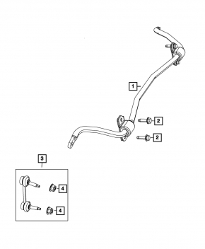 Rear stabilizer Jeep Grand Cherokee WK2 16-21