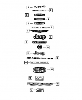 LATITUDE plus emblem tailgate Jeep Cherokee KL 19-20