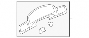 Front panel trim for instrument cluster VW Touareg 11-17 grey
