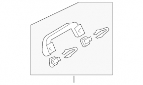 Front left ceiling handle Honda CRV 17-22 beige, without plug