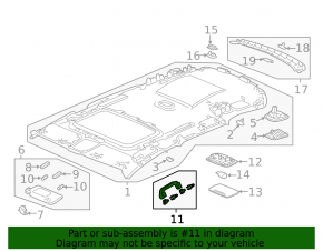 Front left ceiling handle Honda CRV 17-22 beige, without plug