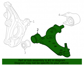 Lower control arm, front right, Chevrolet Equinox EV 24-26