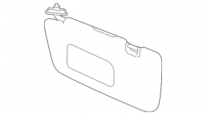 Left visor Subaru XV Crosstrek 18-23
