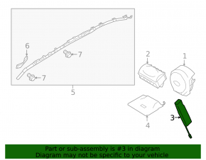 Subaru Outback 15-19 front left seat airbag
