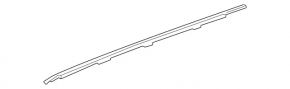 Molding door-glass central front right Mercedes C-class W205 15-21 chrome