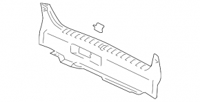 The trunk opening trim of the Mitsubishi Galant 04-12 is worn out.