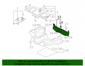 Mitsubishi Galant 04-12 trunk opening trim black, worn, scratches