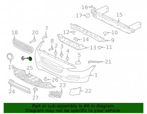 Jaguar XE 17-20 front bumper tow hook cap