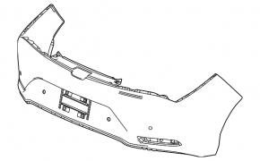 Acura Integra 23-25 rear bumper, silver, without parking sensors