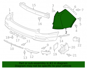 Rear bumper bare left Honda CRV 17-22 graphite
