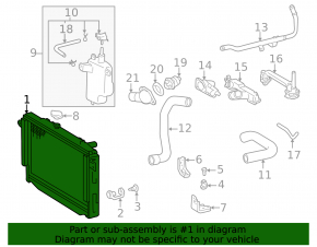 Lexus LX 03-07 water cooling radiator