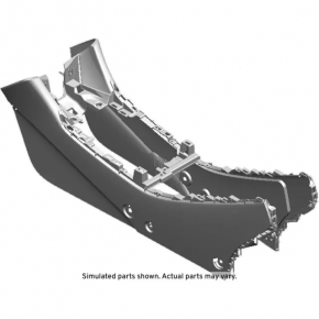 Chevrolet Malibu 16-23 gray center console with armrest and cup holders