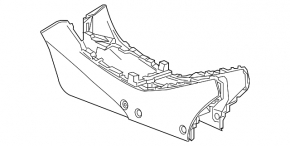 Chevrolet Malibu 16-23 gray center console with armrest and cup holders