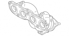 Exhaust manifold with catalytic converter for Hyundai Tucson 19-21 2.0 AWD