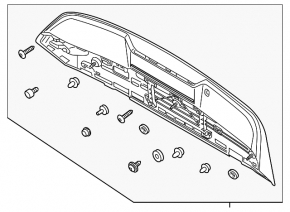 Volvo XC40 19-22 front bumper lip, sand texture