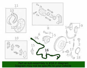 Rear left ABS sensor for Nissan Rogue 14-20