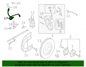 Front right brake hose with tube for Audi E-Tron 19-23
