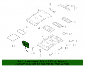 Left visor Audi Q7 4L 10-15 gray
