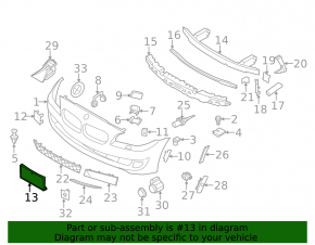 Front Bumper Number Plate for BMW 5 F10 14-16