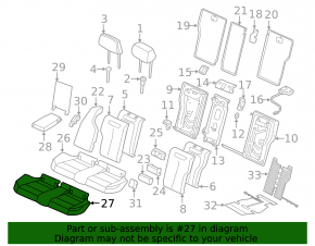 Rear row of seats 2nd row BMW 3 F30 12-15 leather beige, separate backrest, heated
