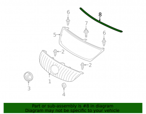 Lexus GS300 GS350 GS430 GS450h 06-11 hood seal on the bumper