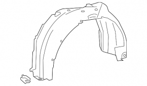 Right radiator deflector Toyota Avalon 13-15 2.5 hybrid