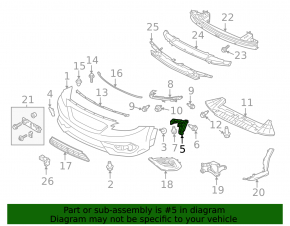 Right front bumper mount for Subaru WRX 2022-2026