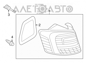 Light outer wing right VW Jetta 12-14 USA led, hybrid