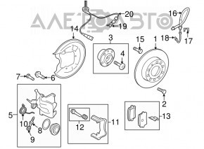 Front right hub for VW Tiguan 09-18