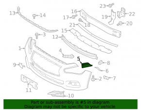 Front Bumper Bracket Outer Right Infiniti Q50 14-