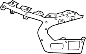 Front bumper frame mount left Infiniti QX60 16-20 rest