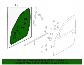 Subaru b9 Tribeca front left door seal