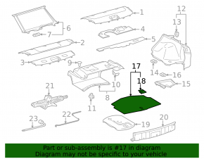 Lexus IS250 IS350 11-13 Black Trunk Floor